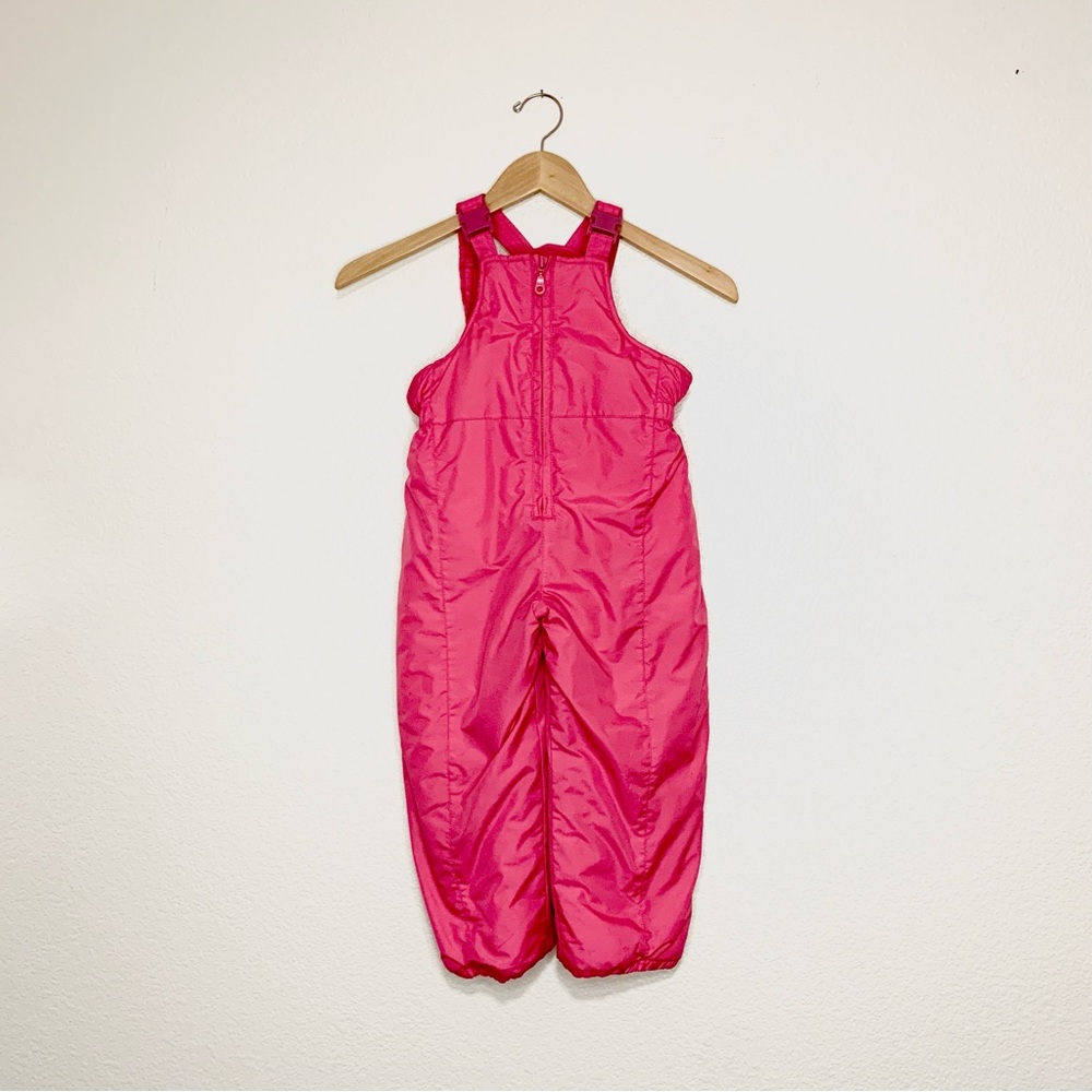 London Fog Kid's Pink Snow Bib Size M/3T